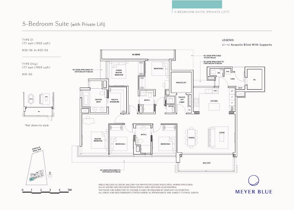 Meyer Blue Floor Plan 5 Bedroom With Private Lift